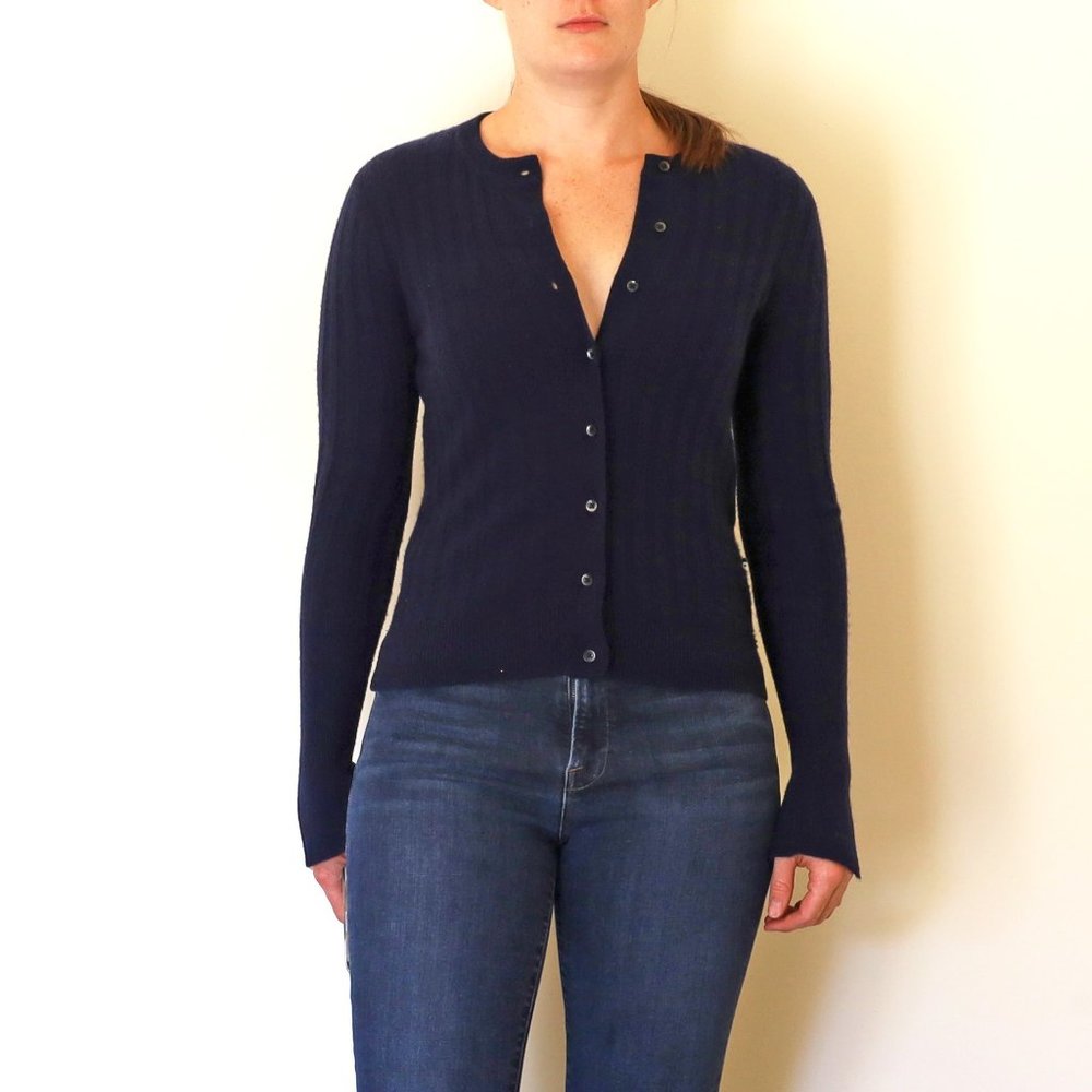 SOLD! Phillip Lim Navy Blue Cashmere Cardigan